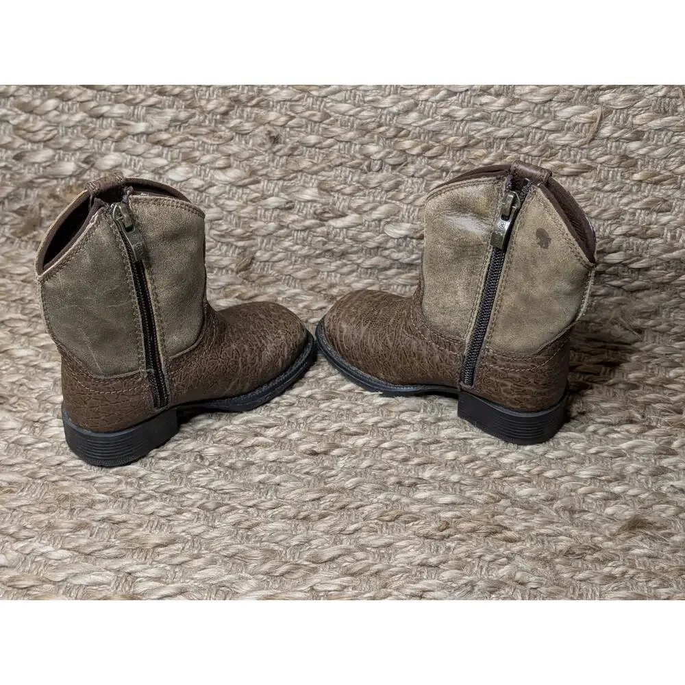 Ariat Kids Earth Rambler Brown Western Cowboy Boots Square Toe Toddler Size 5
